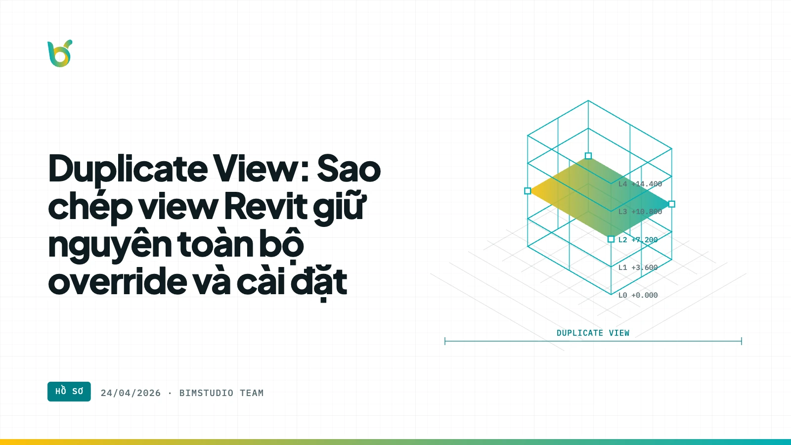 Duplicate View: Sao chép view Revit giữ nguyên toàn bộ override và cài đặt