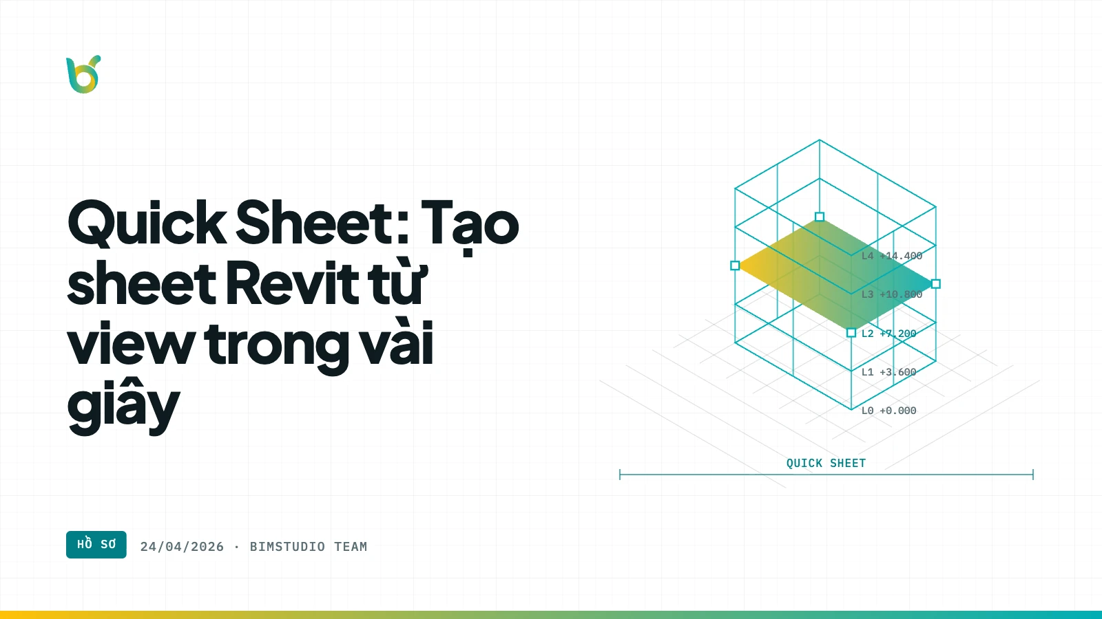 Quick Sheet: Tạo sheet Revit từ view trong vài giây