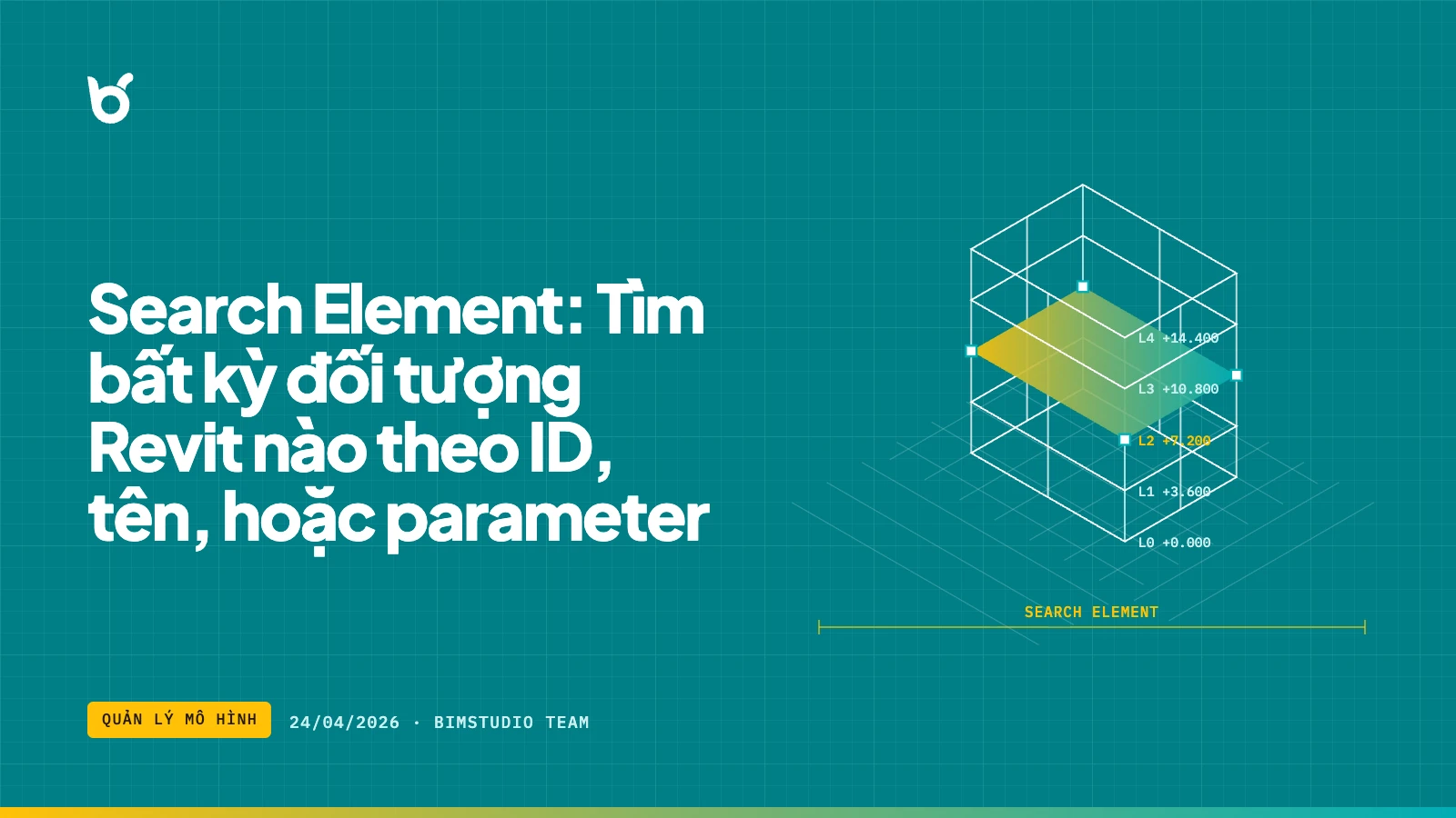 Search Element: Tìm bất kỳ đối tượng Revit nào theo ID, tên, hoặc parameter