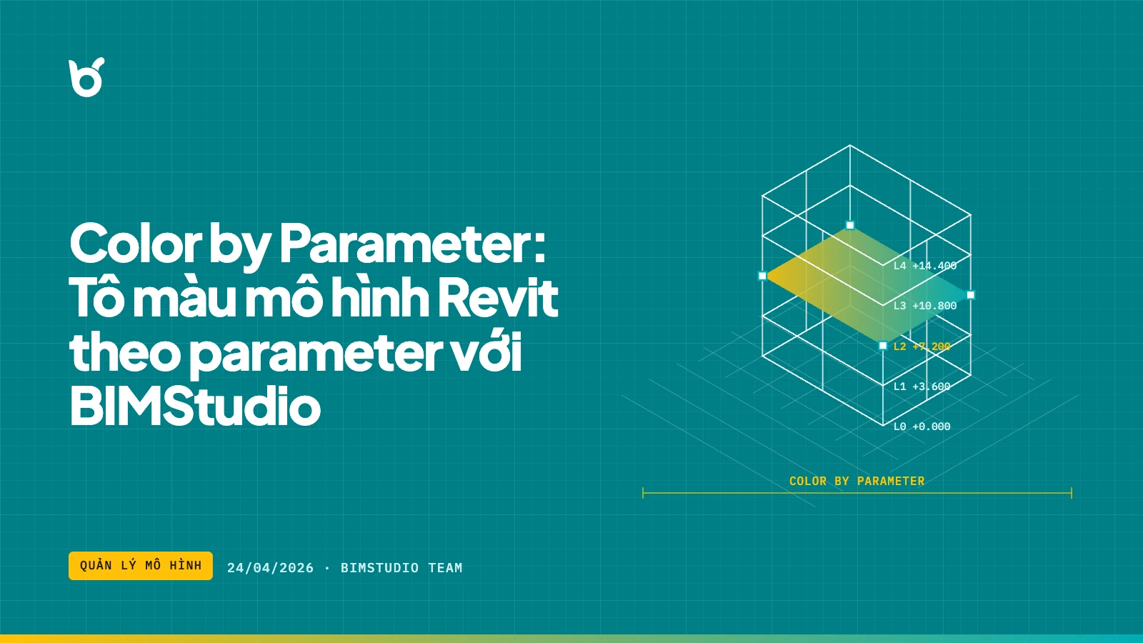 Color by Parameter: Tô màu mô hình Revit theo parameter với BIMStudio