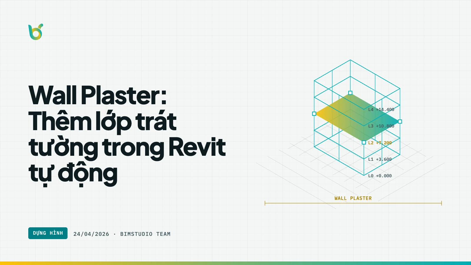 Wall Plaster: Thêm lớp trát tường trong Revit tự động