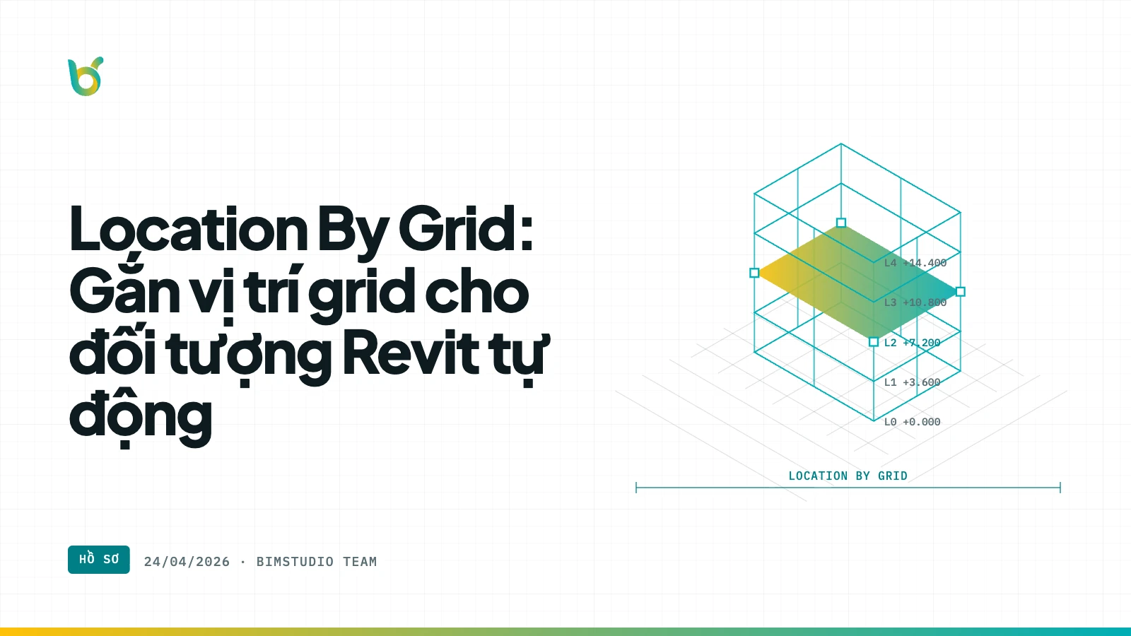 Location By Grid: Gắn vị trí grid cho đối tượng Revit tự động