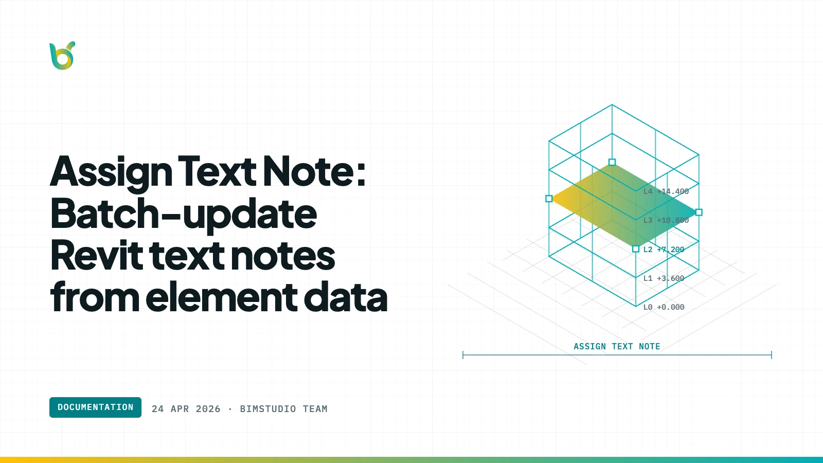 Assign Text Note: Batch-update Revit text notes from element data