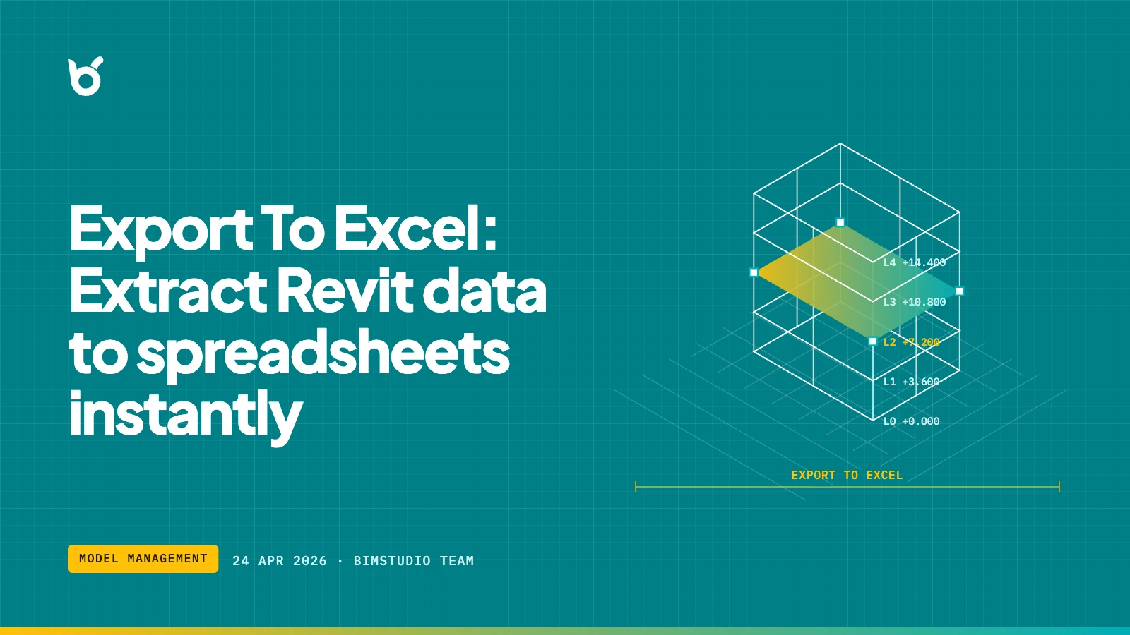 Export To Excel: Extract Revit data to spreadsheets instantly